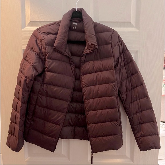 Uniqlo Jackets & Blazers - ❄️Uniqlo Japan Burgundy Athleisure Hip Length Puffer Coat Jacket Size Medium M❄️